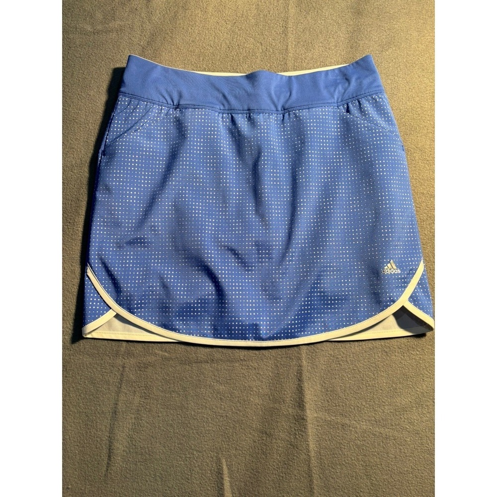 Adidas‎ Golf Skort Skirt Womens Small Blue Polka Dot Athletic Tennis Pickelball